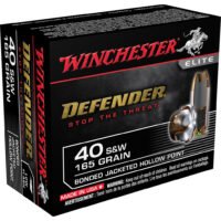 Winchester Defender Pistol Ammo 40 S&W 165 gr. Bonded Jacket HP 20 rd.