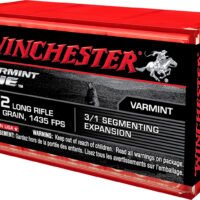 Winchester Ammo S22LRFSP Varmint HE  22LR 37gr 3/1 Segmenting Expansion 50 Per Box/20 Case