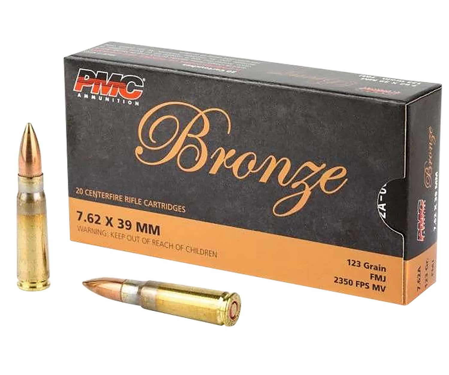 PMC 762A Bronze 7.62x39mm 123gr Full Metal Jacket 20 Per Box/25 Case