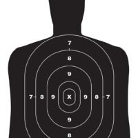 Birchwood Casey 37005 EZE-Scorer BC-27 Silhouette Paper Hanging Universal 12" x 18" Black/White 100 Per Pkg