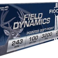 Fiocchi 243SPD Field Dynamics  243Win 100gr Pointed Soft Point 20 Per Box/10 Case