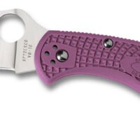 Spyderco CLLFPPR Delica 4 Lightweight 2.88" Folding Drop Point Plain VG-10 SS Blade Purple Bi-Directional Texturing FRN Handle Includes Pocket Clip