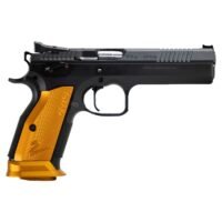CZ TS 2 ORANGE PISTOL 9MM BLACK/ORANGE BULL BARREL, MAGWELL 2-20RD MAGS