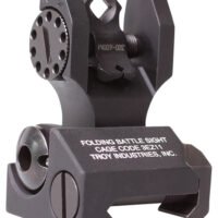Troy Ind SSIGDOARFBT00 Rear Folding BatteleSight Dioptic  Black Hardcoat Anodized for AR-15