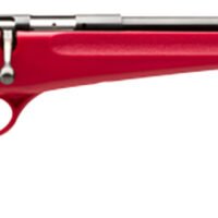 Savage Arms 13795 Rascal Youth 22 LR 1rd 16.13" Matte Black Sporter Barrel, Matte Black Carbon Steel Receiver, Red Fixed Synthetic Stock, Right Hand