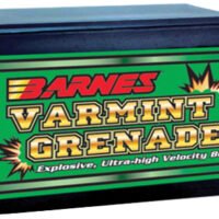 Barnes Bullets 30170 Varmint Grenade Ultra High Velocity 22Hornet 30gr Flat Base Hollow Point 100/Box