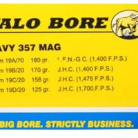Buffalo Bore Ammunition 19C20 Heavy Strictly Business 357Mag 158gr Jacket Hollow Point 20 Per Box/12 Case