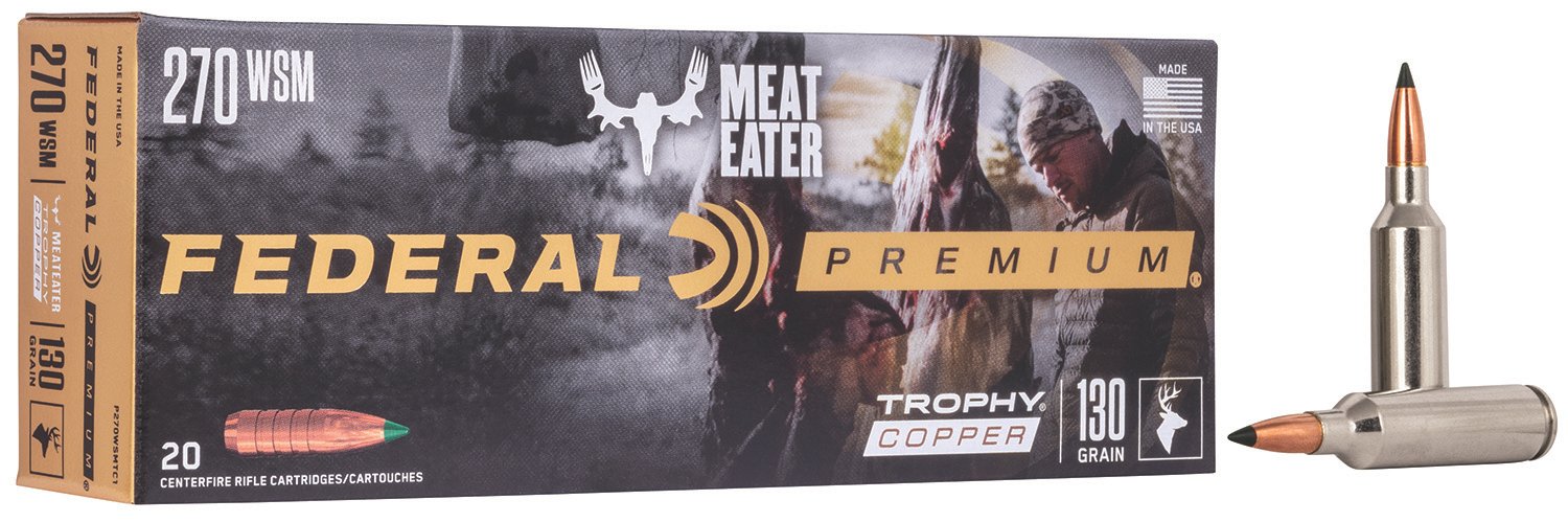Federal P270WSMTC1 Premium 270WSM 130gr Trophy Copper 20 Per Box/10 Case