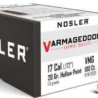 Nosler 17205 Varmageddon  17Cal 20gr Flat Base Hollow Point 100/Box