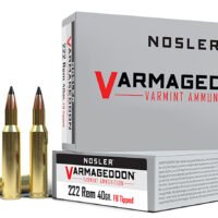 Nosler 65135 Varmageddon  222Rem 40gr Flat Base Tipped 20 Per Box/20 Case