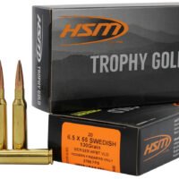 HSM 65X55130VLD Trophy Gold Extended Range 6.5x55 Swedish 130 gr Berger Hunting VLD Match 20 Per Box/ 25 Case