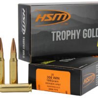 HSM 308185VLD Trophy Gold Extended Range 308 Win 185 gr Berger Hunting VLD Match 20 Per Box/ 25 Case