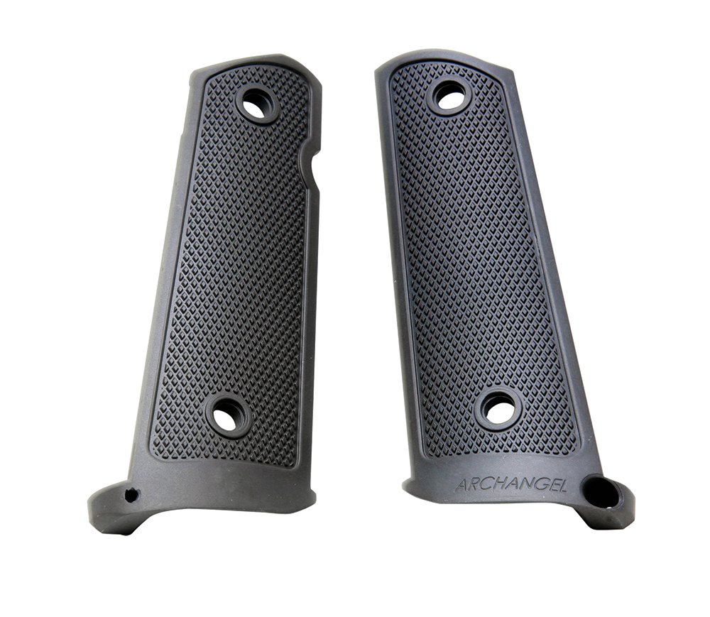 Archangel AA108 Grip Panels Made of Aluminum With Black Anodized Diamond Checkering Finish for 1911 Government