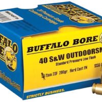Buffalo Bore Ammunition 23F20 Outdoorsman Strictly Business 40S&W 200gr Hard Cast Flat Nose 20 Per Box/12 Case