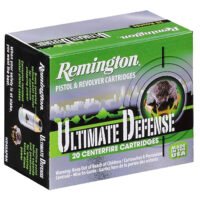 Remington Ammunition 28939 Ultimate Defense Full Size Handgun 40S&W 180gr Brass Jacketed Hollow Point 20 Per Box/25 Case