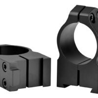 Warne 2BM Maxima  Matte Black Steel 1" Tube High Vertical Split Dovetail, 0 MOA Fits CZ 550