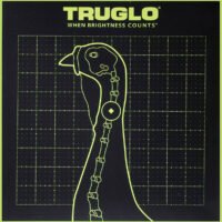 TruGlo TG12A6 Tru-See Turkey Target Self-Adhesive Heavy Paper Black/Green 12"x12" 6 Pack