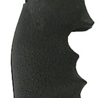 Hogue 46000 OverMolded Monogrip Black Rubber with Finger Grooves for Colt Python