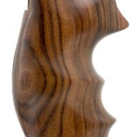 Hogue 19300 Fancy Hardwood  Brown Pau Ferro Hardwood with Finger Grooves for S&W K, L Frame with Round Butt
