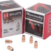 Hornady 2510 Traditional Varmint 25 Cal .257 60 gr Flat Point 100 Per Box/ 40 Case