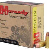 Hornady 90062 Custom 32ACP 60gr Hornady XTP Hollow Point 25 Per Box/10 Case