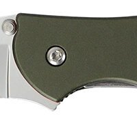 Kershaw 1660OL Leek  3" Folding Drop Point Plain Bead Blasted 14C28N Steel Blade Olive Drab Anodized Aluminum Handle Includes Pocket Clip