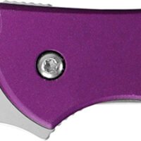 Kershaw 1660PUR Leek  3" Folding Drop Point Plain Bead Blasted 14C28N Steel Blade Purple Anodized Aluminum Handle Includes Pocket Clip