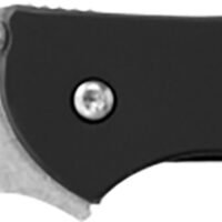 Kershaw 1660SWBLK Leek  3" Folding Drop Point Plain Stonewashed 14C28N Steel Blade Black Anodized Aluminum Handle Includes Pocket Clip