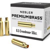 Nosler 44824 Premium Brass Unprimed Cases 6.5Creedmoor Rifle Brass 50/Box