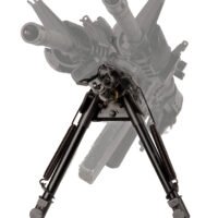 Blackhawk 71BP09BK Sportster Pivot + Traverse Bipod 6"-9"Black Anodized Metal,  Sling Swivel Attached, Rubber Feet