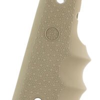 Hogue 45003 OverMolded Grip Cobblestone Desert Tan Rubber with  Finger Grooves for 1911 Governement