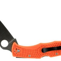 Spyderco C10FPOR Endura 4 Lightweight 3.75" Folding Clip Point Plain VG-10 SS Blade Orange Bi-Directional Texturing FRN Handle Includes Pocket Clip