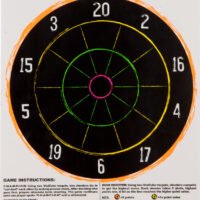 Champion Targets 45825 VisiColor Dartboard Hanging Paper Multi Color 11"x14" Dart Board 10 Pack
