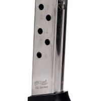 Walther Arms 2246010 PPK  6rd Detachable w/Finger Rest 380 ACP Nickel Steel