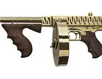 THOMPS 1927A1 DELUXE 45ACP RFL GOLD TIGER STRP