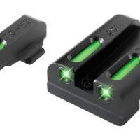 TruGlo TG13SG1A TFX  Black | Green Tritium & Fiber Optic White Outline Front Sight Green Tritium & Fiber Optic Rear Sight