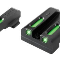 TruGlo TG13SG2A TFX  Black | Green Tritium & Fiber Optic White Outline Front Sight Green Tritium & Fiber Optic Rear Sight