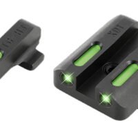 TruGlo TG13XD1A TFX  Black | Green Tritium & Fiber Optic White Outline Front Sight Green Tritium & Fiber Optic Rear Sight