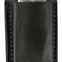Bianchi 18056 Open Top Mag Pouch  Single Black Leather Belt Clip, Belts 1.75" Wide Compatible w/Glock 17/19/22/23/30/S&W 9/40F/M&P 9/40