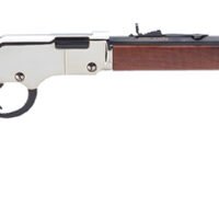 Henry H004SV Golden Boy Silver 17 HMR Caliber with 11+1 Capacity, 20" Blued Barrel, Nickel-Plated Metal Finish & American Walnut Stock Right Hand (Full Size)