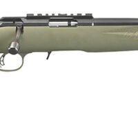 Ruger 8334 American Rimfire Sports South Exclusive Full Size 22 LR 10+1 18" Satin Blued Threaded Barrel & Alloy Steel Receiver w/Scope Rail, Green Fixed Synthetic Stock, Right Hand