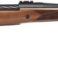 Mossberg 27876 Patriot Full Size 25-06 Rem 5+1 22"Matte Blued Fluted Barrel, Drilled & Tapped Matte Blued Stainless Steel Receiver, Walnut Fixed Stock, Right Hand