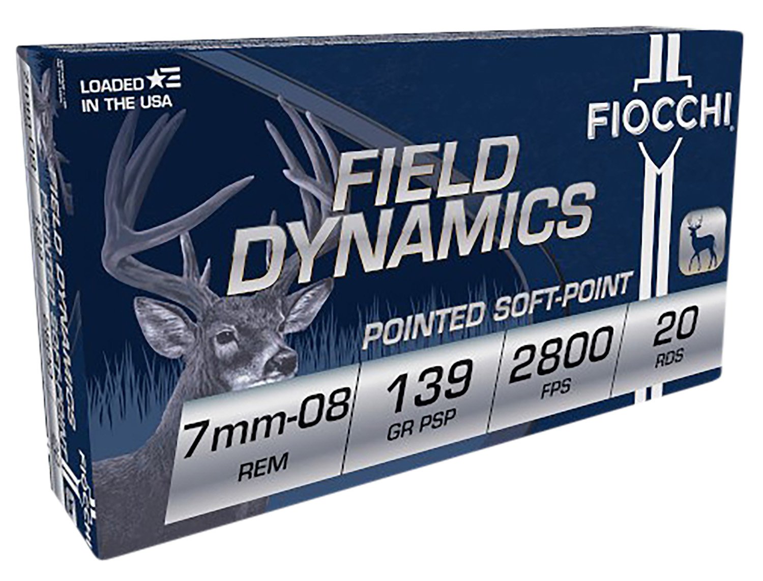 Fiocchi 7MM08B Field Dynamics 7mm-08Rem 139gr Pointed Soft Point 20 Per Box/10 Case