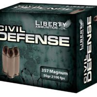 Liberty Ammunition LACD357030 Civil Defense  357Mag 50gr Lead Free Fragmenting Hollow Point 20 Per Box/50 Case