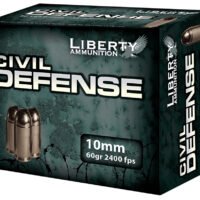 Liberty Ammunition LACD10032 Civil Defense  10mmAuto 60gr Lead Free Fragmenting Hollow Point 20 Per Box/50 Case