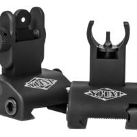Yankee Hill 5040H Q.D.S. Sight Set Black Hardcoat Anodized Folding with Hooded Stem for AR-Platform