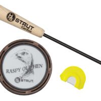 HS Strut 07011 Raspy Old Hen Friction Call Turkey Hen Sounds Attracts Turkeys Glass/Carbon