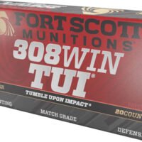FORT SCOTT 308 WIN 168GR TUI - SOLID COPPER 20RD 10BX/CS