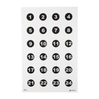 ACTION TGT 24 3" NMBR CIRCLES 100PK