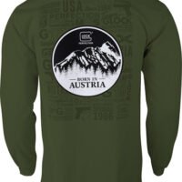 GLOCK OEM BORN IN AUSTRIA LONG - SLEEVE SHIRT MILITARY GRN 2XL